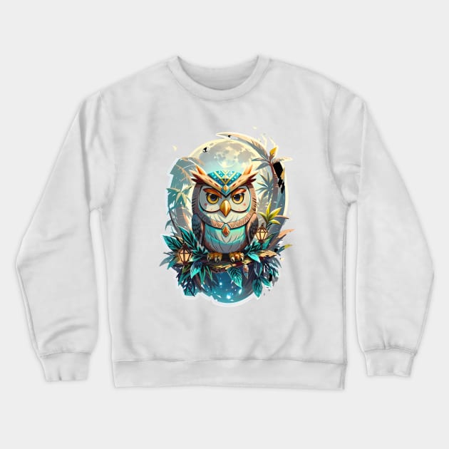 Night Owl Crewneck Sweatshirt by newbeltane